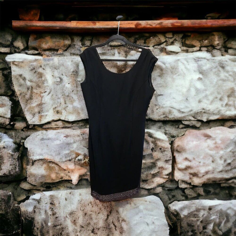 Blushe Impressions‎ Beaded Hem Black Dress Size 16 Cocktail Special Occasion LBD